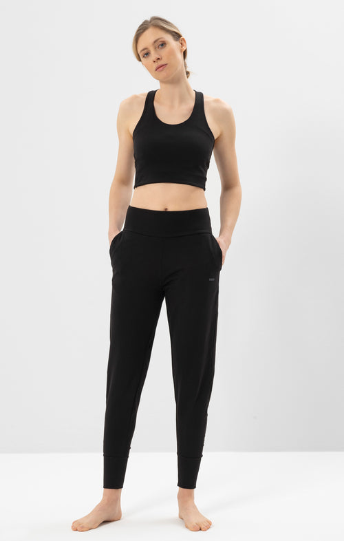 Ognx Yoga Basic Lounge Pants Bio Baumwolle Heli - schwarz Flash Sale