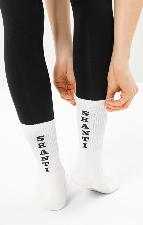 Ognx Yoga Sportsocken Shanti Shanti Bio Baumwolle Ava - weiß Begrenztes Angebot