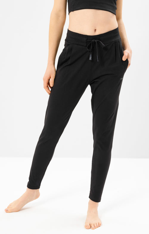 Ognx Yoga Basic Harem Pants Bio Baumwolle Hanna - schwarz Saisonschlussverkauf