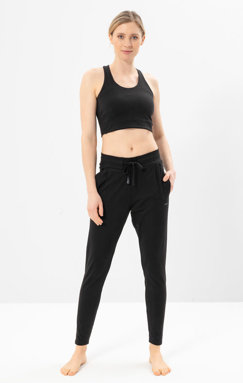 Ognx Yoga Basic Harem Pants Bio Baumwolle Hanna - schwarz Saisonschlussverkauf