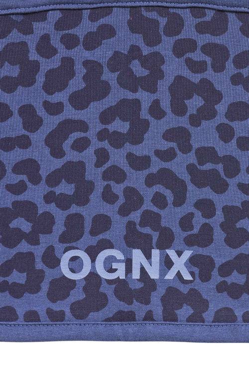 Ognx Yoga BH Top Leo Flower Tencel™ Bio Baumwolle Cloe - blau Muttertagsangebot
