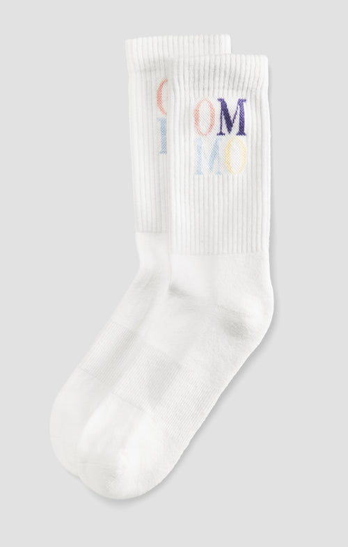 Ognx Yoga Sportsocken OM OM Bio Baumwolle Ava - weiß Valentinstagsangebot
