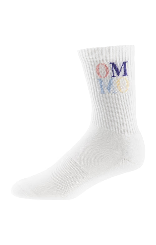 Ognx Yoga Sportsocken OM OM Bio Baumwolle Ava - weiß Valentinstagsangebot