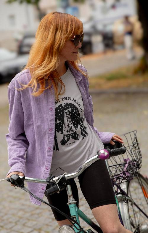 Ognx Yoga Boxy T-Shirt You Are The Magic by Nuri Rodríguez Bio Baumwolle Tencel™ Sora - lila Lagerräumung