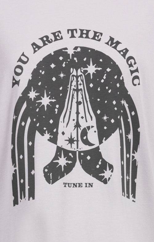 Ognx Yoga Boxy T-Shirt You Are The Magic by Nuri Rodríguez Bio Baumwolle Tencel™ Sora - lila Lagerräumung