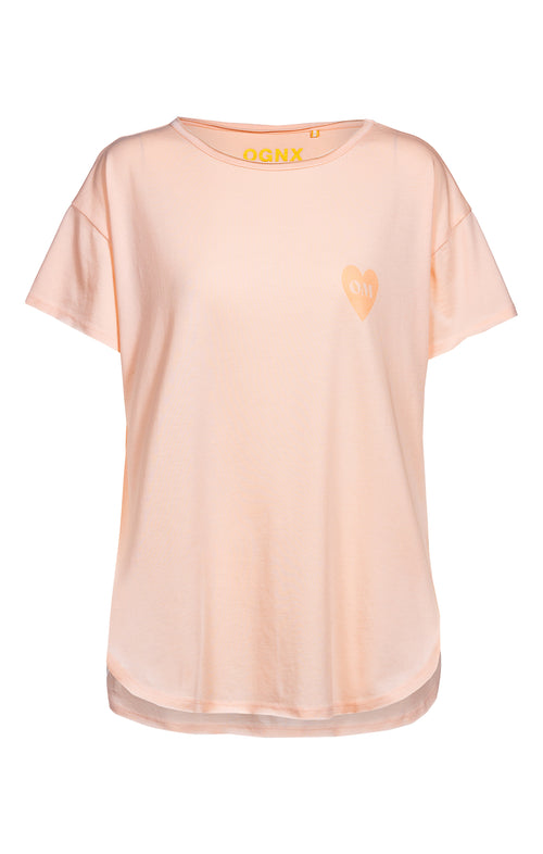 Ognx Yoga Loose T-Shirt Buddha OM Bio Baumwolle Tencel™ Sue - rosa Top Angebot