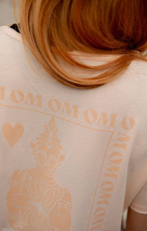 Ognx Yoga Loose T-Shirt Buddha OM Bio Baumwolle Tencel™ Sue - rosa Top Angebot