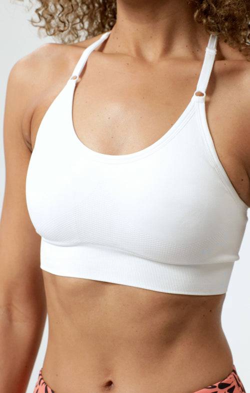 Ognx Sport Bra Crossback - Mittlerer Halt - weiss Letzte 3 Tage