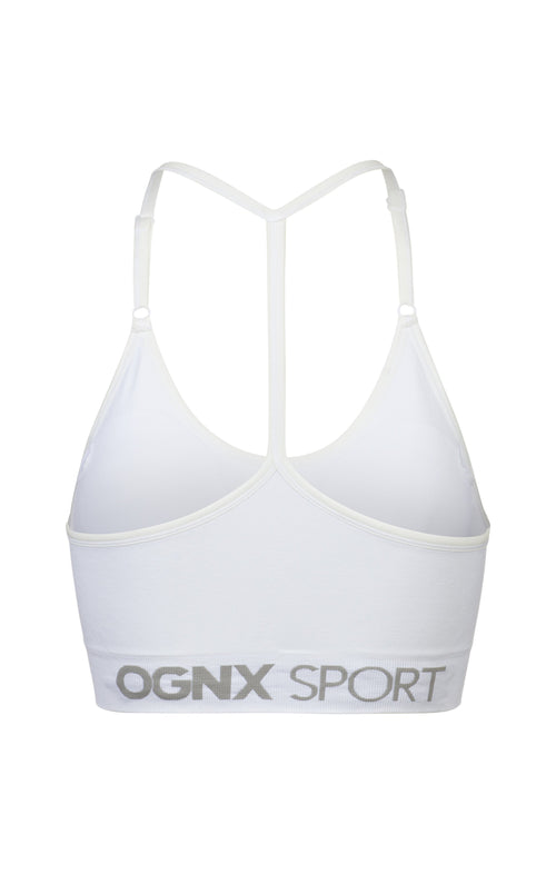 Ognx Sport Bra Crossback - Mittlerer Halt - weiss Letzte 3 Tage