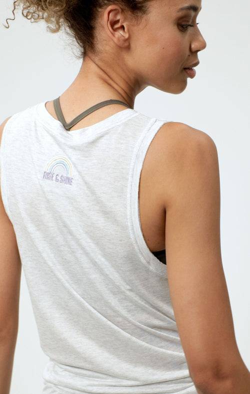 Ognx Basic Athletic Tank Rainbow Tencel™ - hellgrau melange Letzte 2 Tage