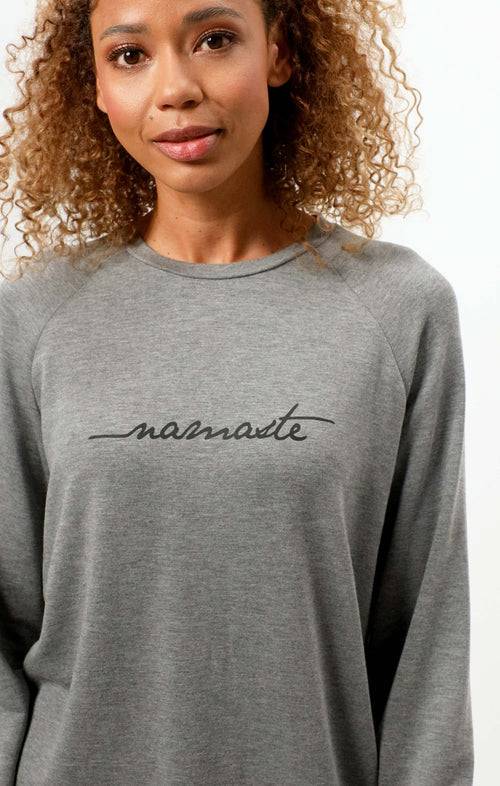 Ognx Lounge Sweater Namaste Tencel™ - grau Bis zu 50% Rabatt