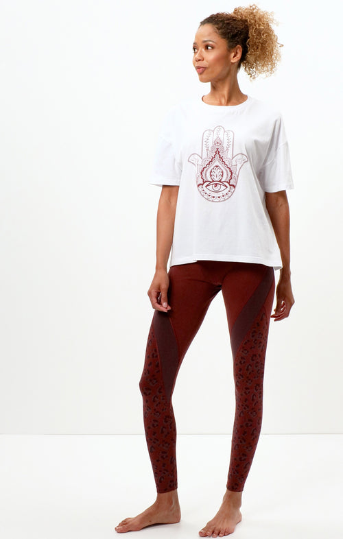 Ognx Soft Boyfriend T-Shirt Hamsa Bio Baumwolle - weiß Bis zu 65% Rabatt