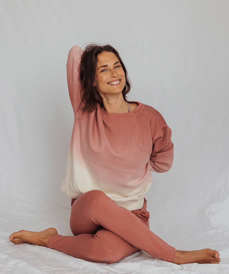 Ognx Sweatshirt Dip Dye Bio Baumwolle - rot Discount Store für neue Produkte