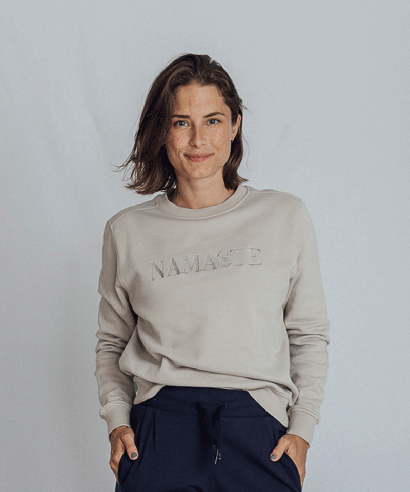 Ognx Sweater Namaste Vintage Look Bio Baumwolle - weiss Super Rabatt