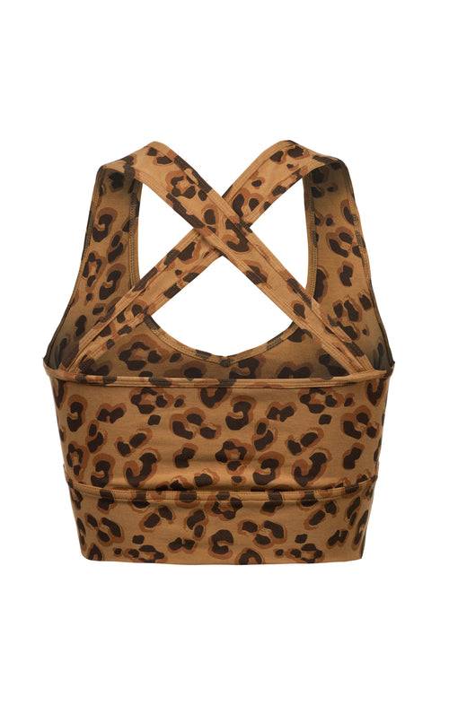 Ognx Yoga BH Leo Cropped - Mittlerer Halt - Tencel™ Bio Baumwolle - braun Kostenloser Versand international