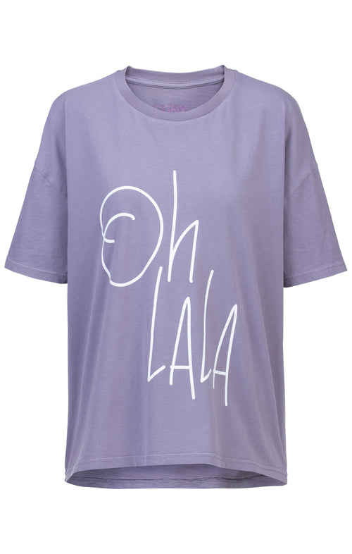 Ognx Soft Boxy T-Shirt Ohlala Bio Baumwolle - lila Begrenzt auf 3 Tage
