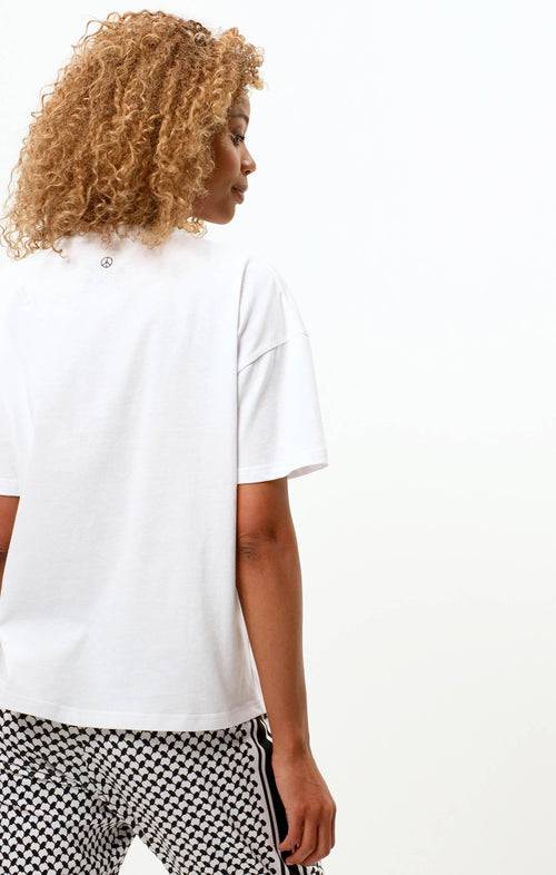 Ognx Soft Boxy T-Shirt One Line Bio Baumwolle - weiß Black Friday Preise