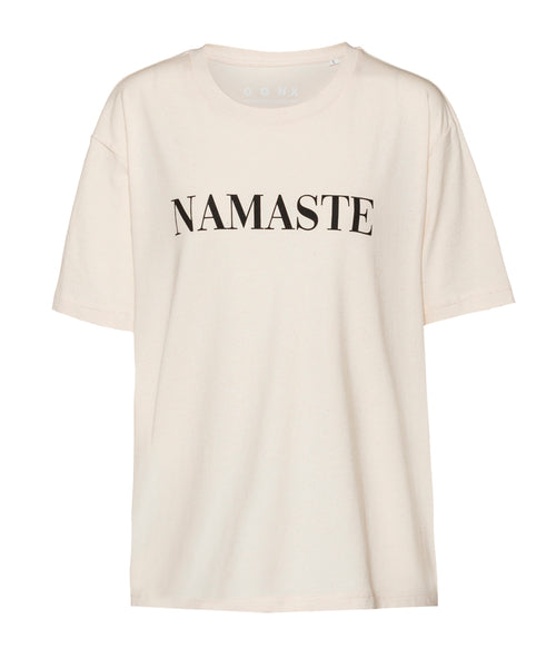 Ognx Loose T-Shirt Namaste Bio Baumwolle - schwarz Fabrikpreis