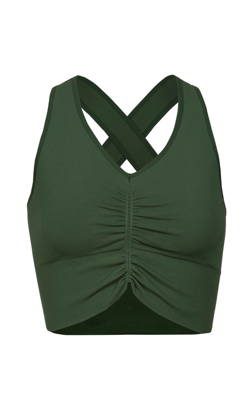 Ognx Yoga BH Cropped - Mittlerer Halt - Polyester ♻️ - grün Sonderangebot