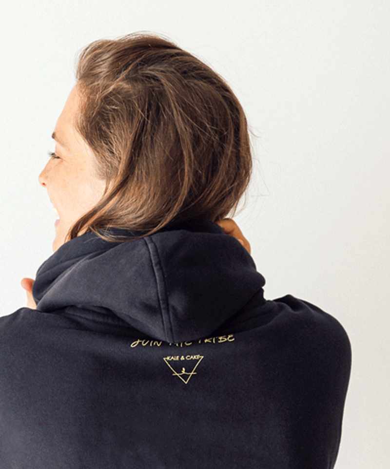 Ognx Boxy Hoodie ReConnect by Sinah Diepold - Kale & Cake - schwarz Rabatt