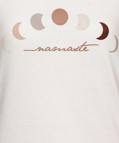Ognx T-Shirt Namaste Moon Bio Baumwolle - weiss Günstig kaufen