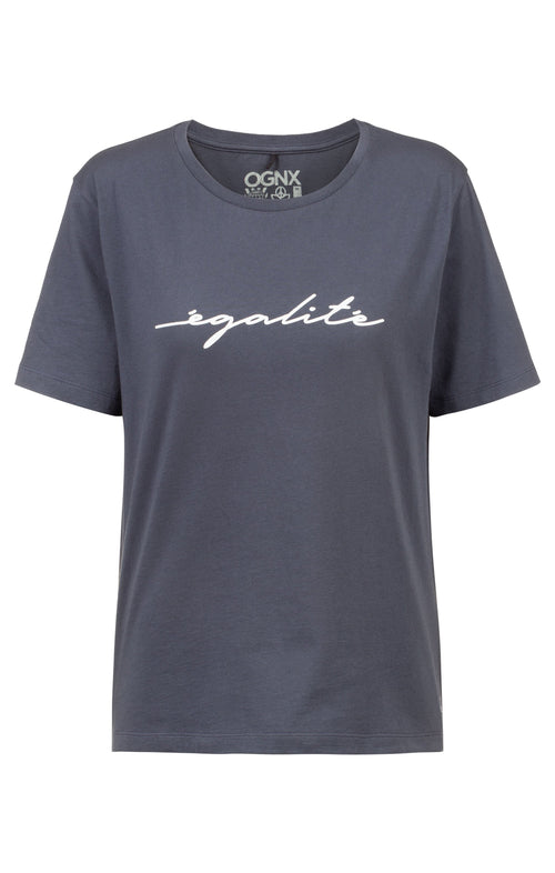 Ognx Loose T-Shirt Egalite Bio Baumwolle - grau Großer Ausverkauf