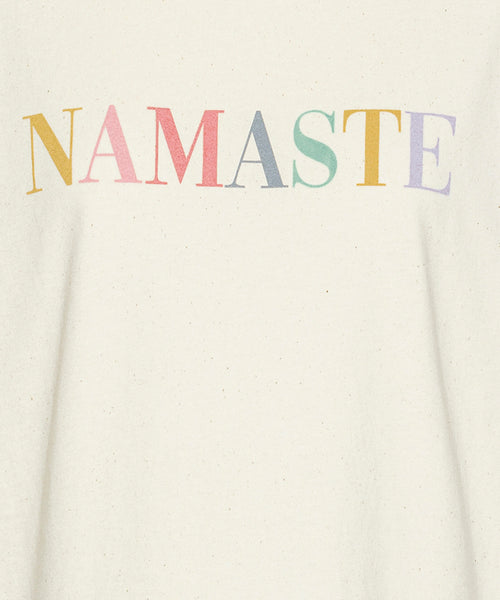 Ognx Loose T-Shirt Namaste Bio Baumwolle - weiss Saisonschlussverkauf
