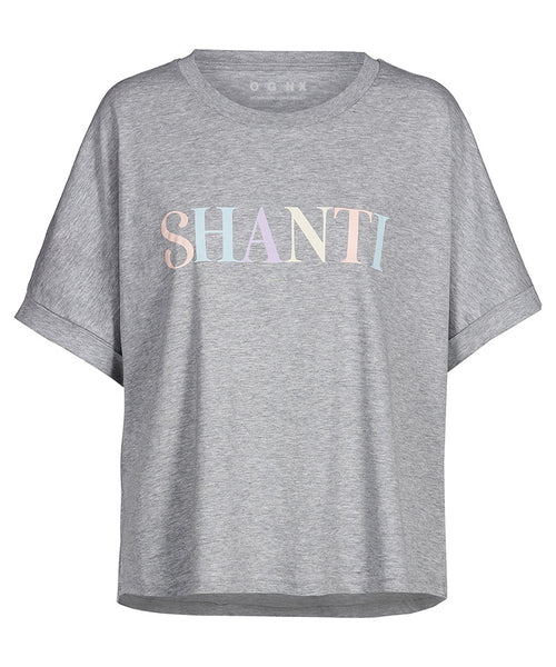Ognx Boxy T-Shirt Shanti Bio Baumwolle - grau melange Black Friday