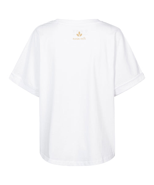 Ognx Boxy T-Shirt Leopard by Ranja Weis - weiß Cyber Monday