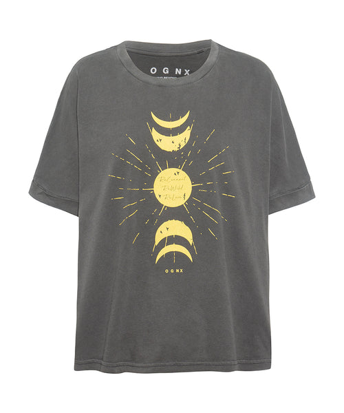 Ognx Boxy T-Shirt ReConnect by Sinah Diepold - Kale & Cake - grau Osterangebot