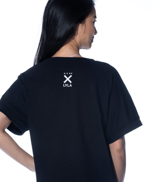 Ognx Boxy T-Shirt Good Karma Crew by LYLA Soul Yoga - schwarz Muttertagsangebot