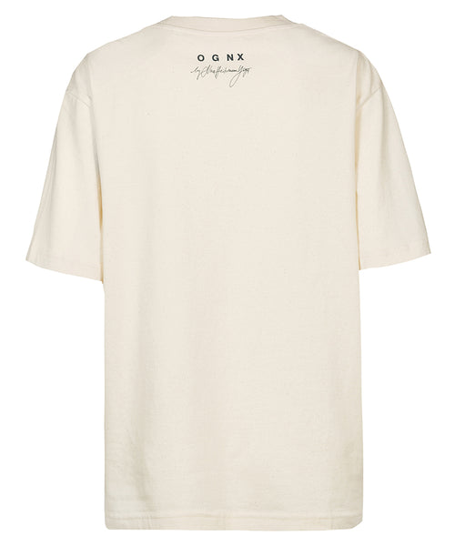 Ognx Loose T-Shirt One Love by Nina Heitmann - weiß Top Angebot