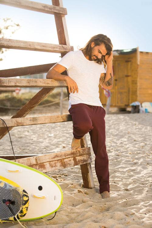 Ognx Fitted Pants Bio Baumwolle - rot Saisonale Angebote