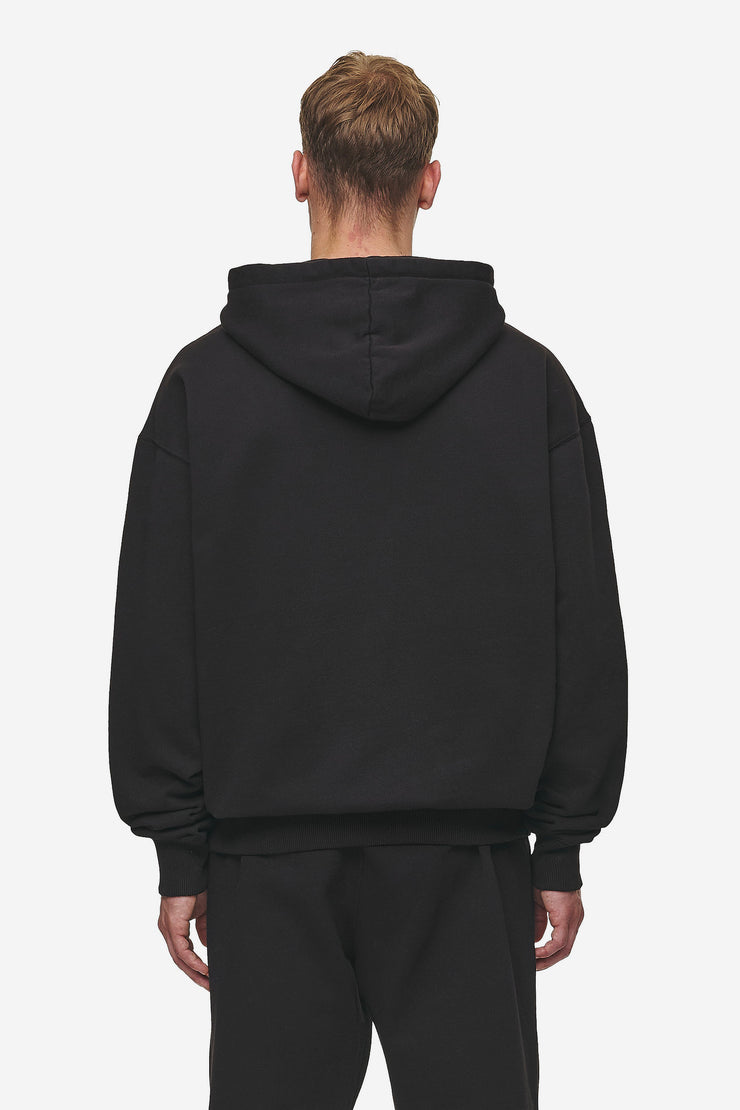 Pegador Logo Oversized Halfzip Hoodie Washed Black Kostenloser Versand