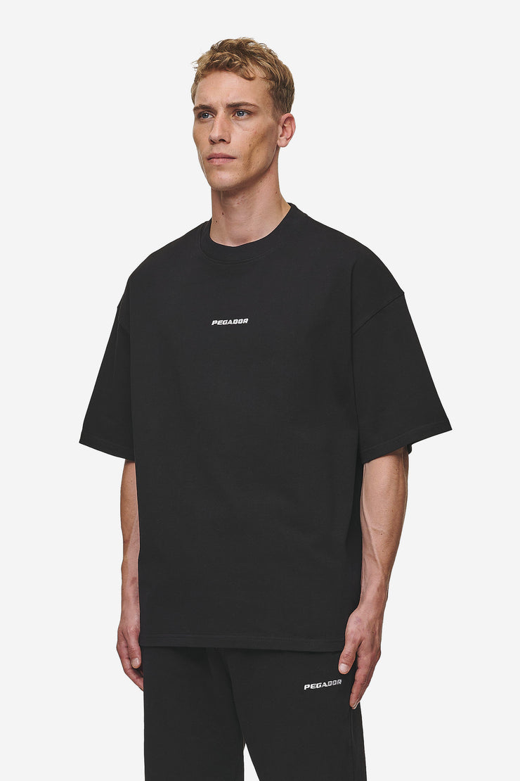 Pegador Logo Boxy Tee Washed Black Sonderangebot
