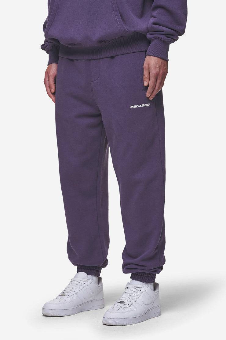 Pegador Logo Heavy Sweat Jogger Washed Deep Purple Preisnachlass
