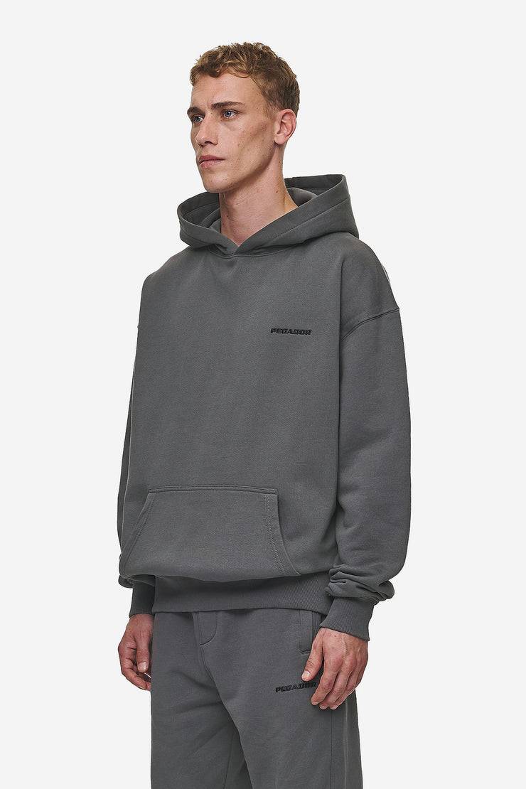 Pegador Logo Oversized Hoodie Washed Anthracite Valentinstagsangebot