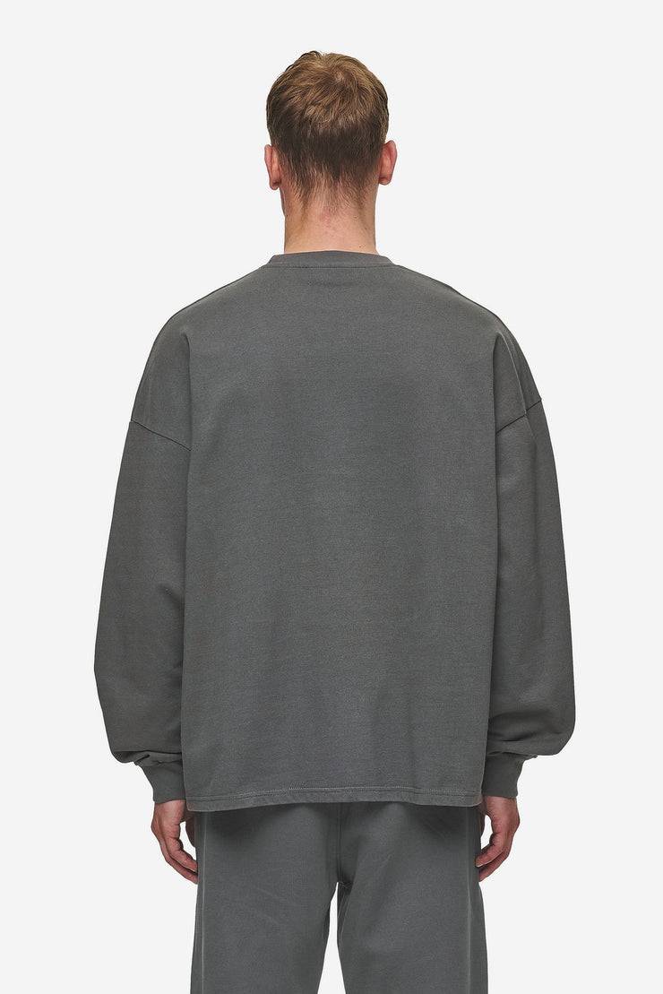 Pegador Rusk Logo Oversized Longsleeve Washed Anthracite Lagerräumung