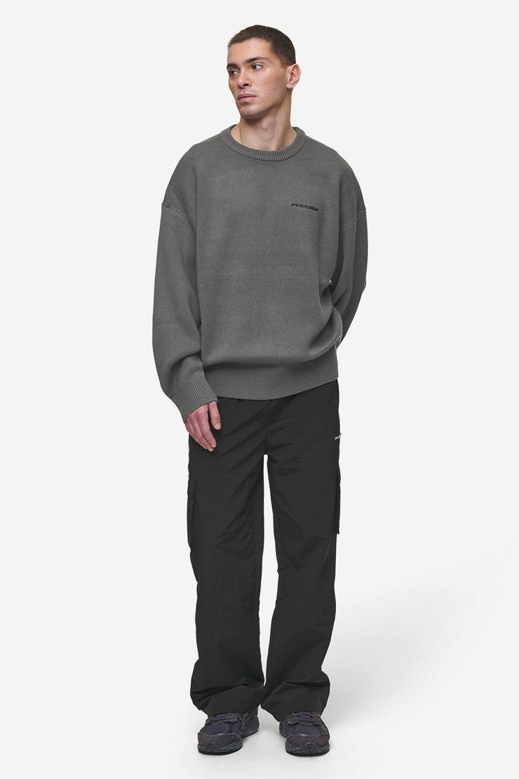 Pegador Logo Oversized Knit Sweater Anthracite Heißer Verkauf