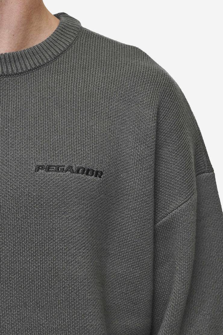 Pegador Logo Oversized Knit Sweater Anthracite Heißer Verkauf