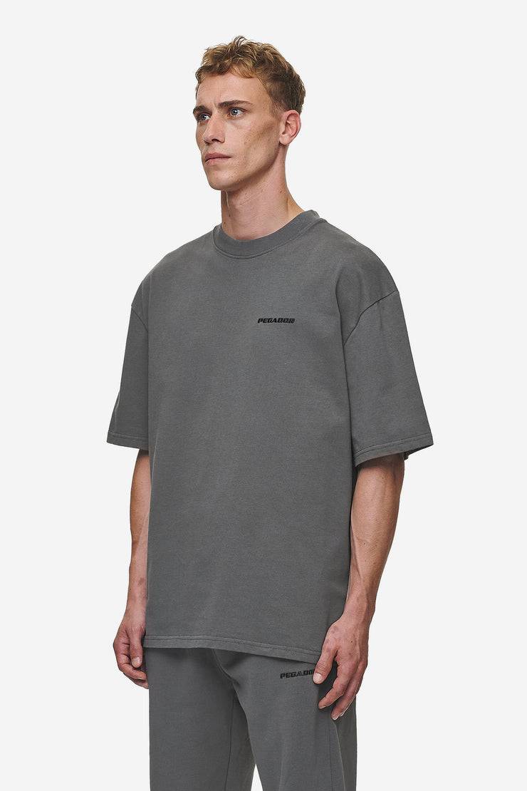Pegador Logo Oversized Tee Washed Anthracite Top Angebot
