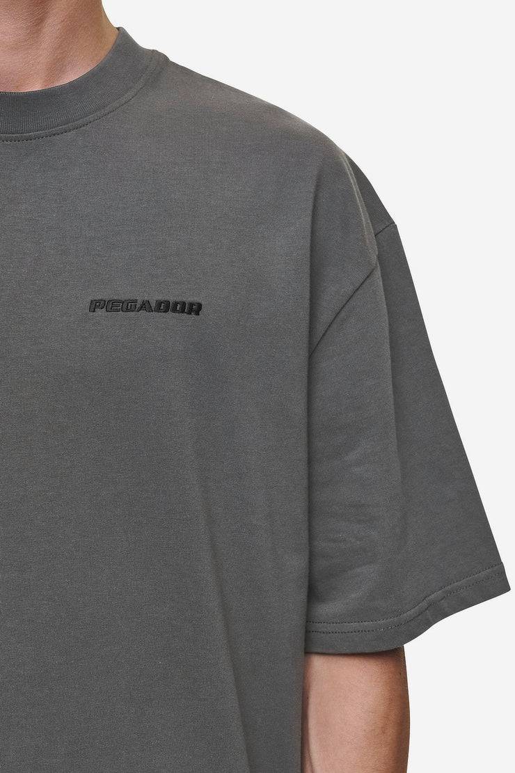Pegador Logo Oversized Tee Washed Anthracite Top Angebot