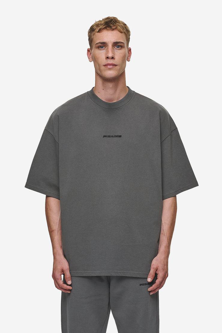 Pegador Logo Boxy Tee Washed Anthracite Neueste Mode