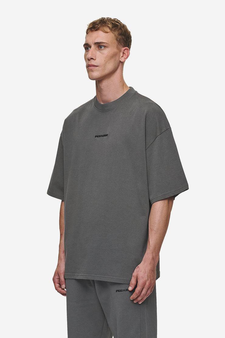 Pegador Logo Boxy Tee Washed Anthracite Neueste Mode