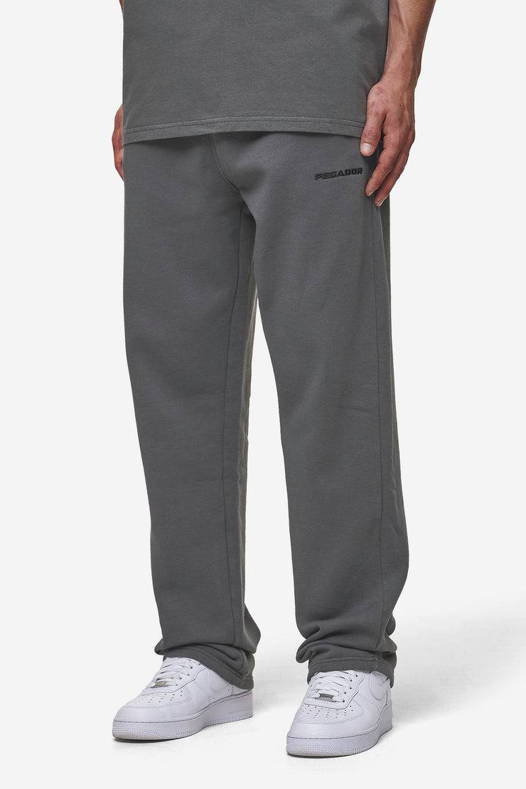 Pegador Logo Wide Sweat Pants Washed Anthracite Zeitlich begrenztes Angebot