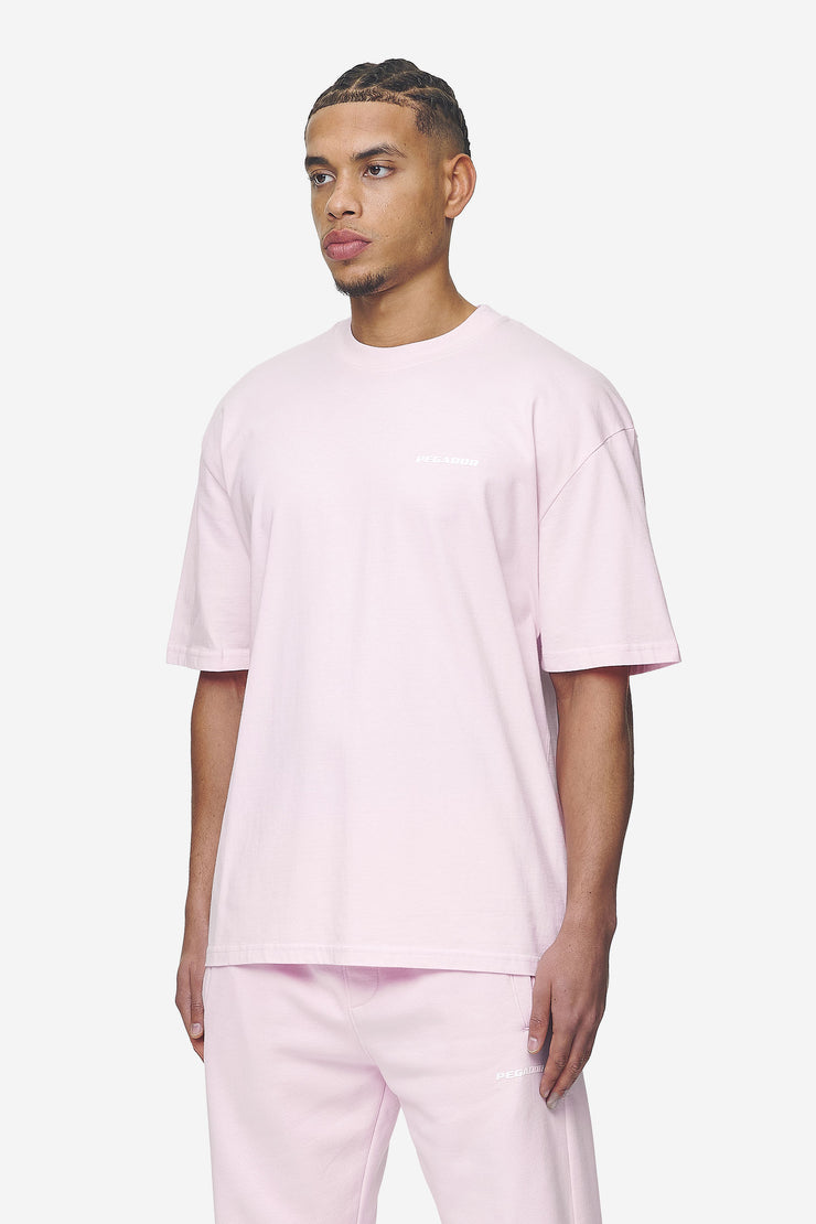 Pegador Logo Oversized Tee Washed Bubblegum White Gum Räumungsverkauf