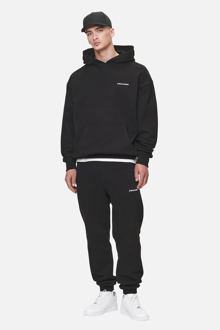 Pegador Logo Oversized Hoodie Washed Black White Gum Sonderangebote