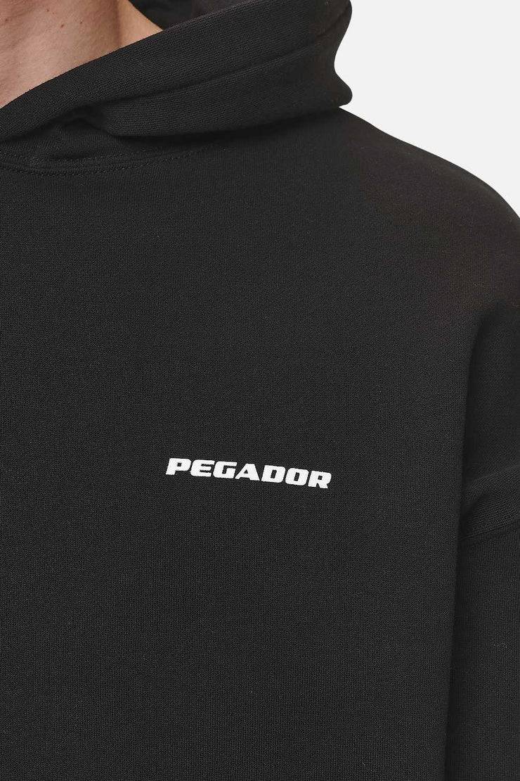 Pegador Logo Oversized Hoodie Washed Black White Gum Sonderangebote