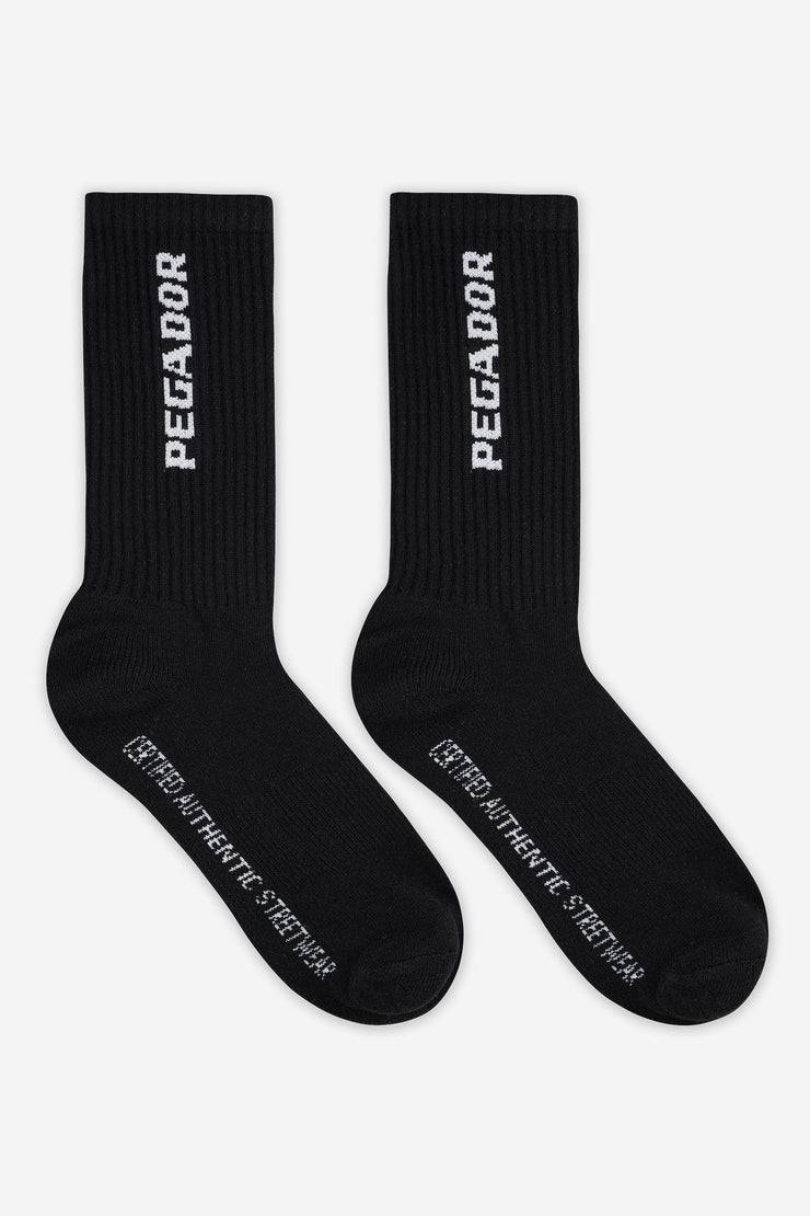 Pegador Certified Cross Logo Socks Black White VIP-Rabatte