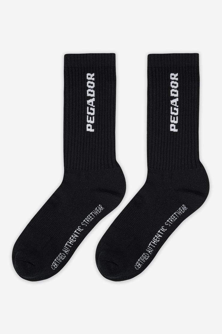 Pegador Certified Cross Logo Socks Black White VIP-Rabatte